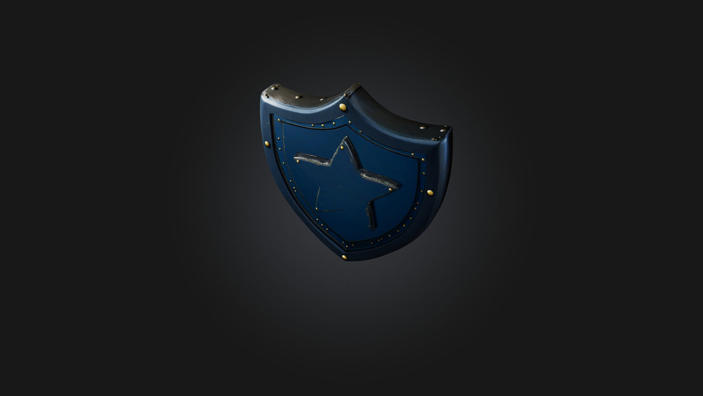 Cartoon Shield 3D model