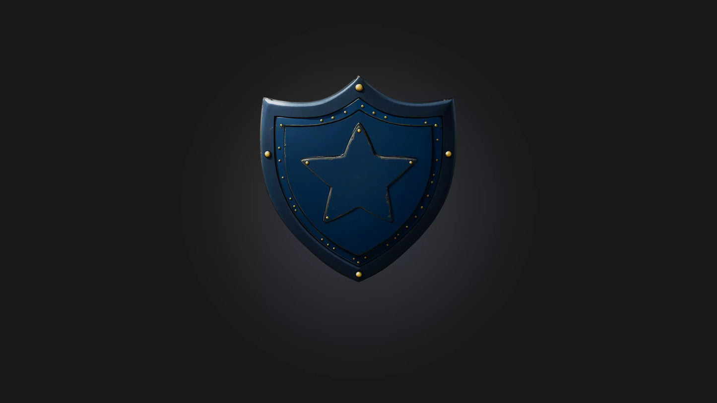 Cartoon Shield 3D model