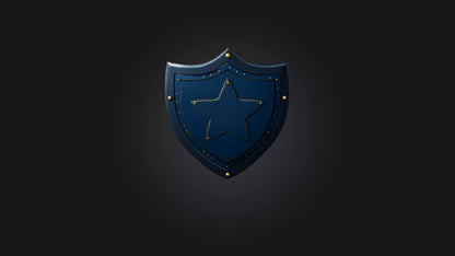 Cartoon Shield 3D model