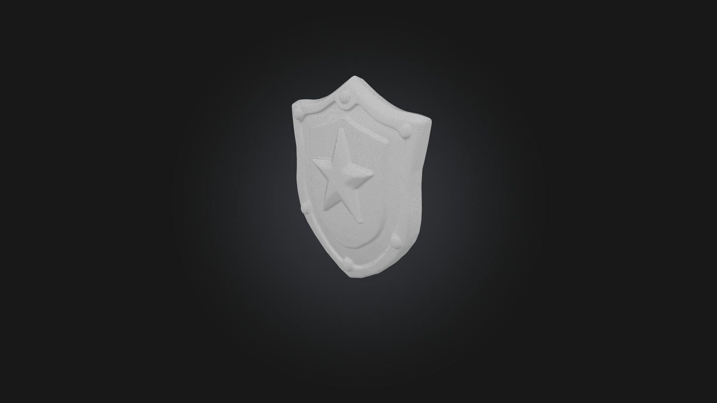 Cartoon Shield 3D model