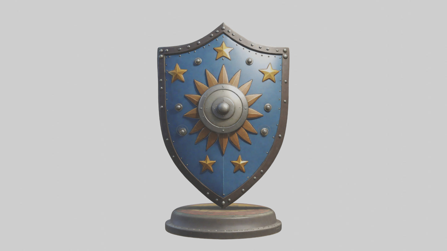 Cartoon Shield model 3D model