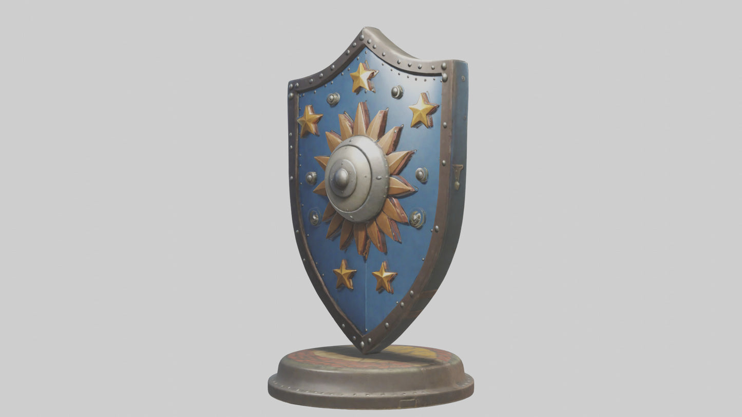 Cartoon Shield model 3D model