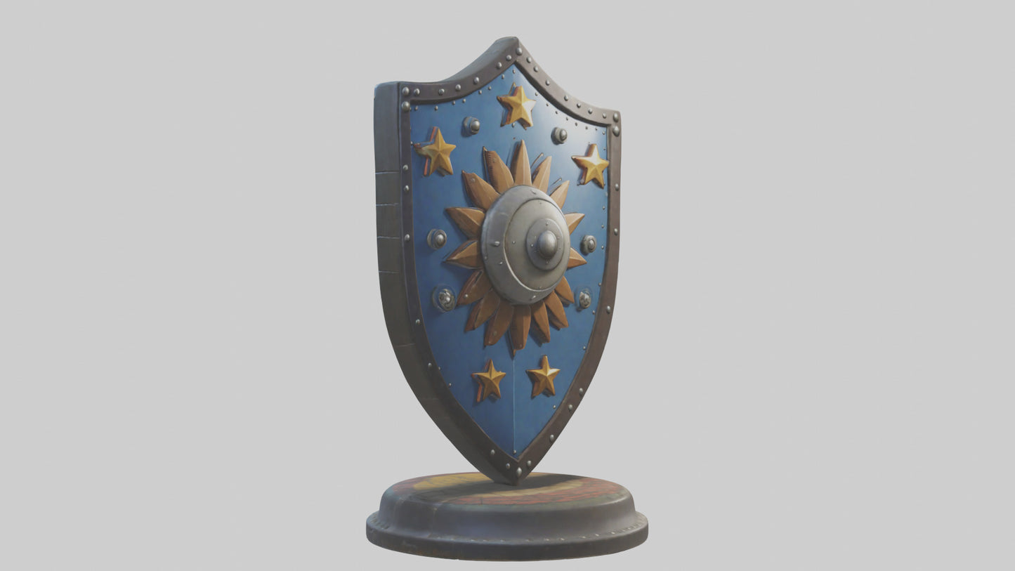 Cartoon Shield model 3D model