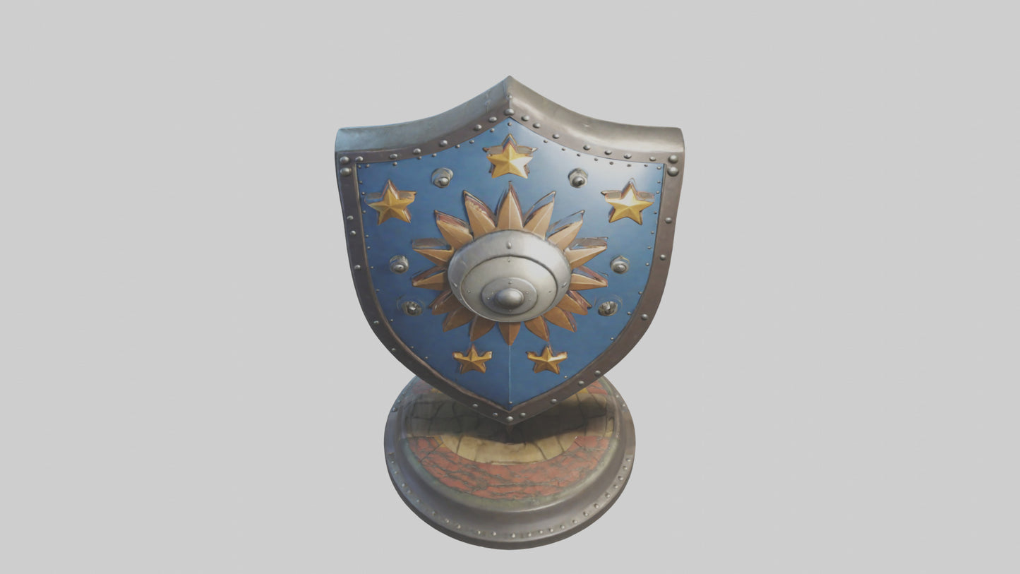 Cartoon Shield model 3D model
