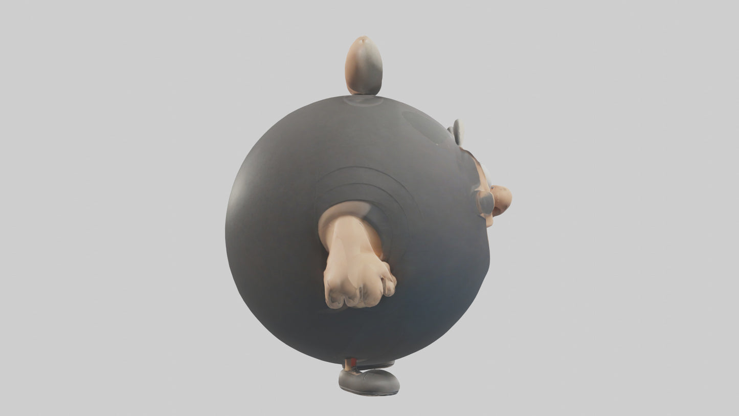 Cartoon Shot Put model 3D model