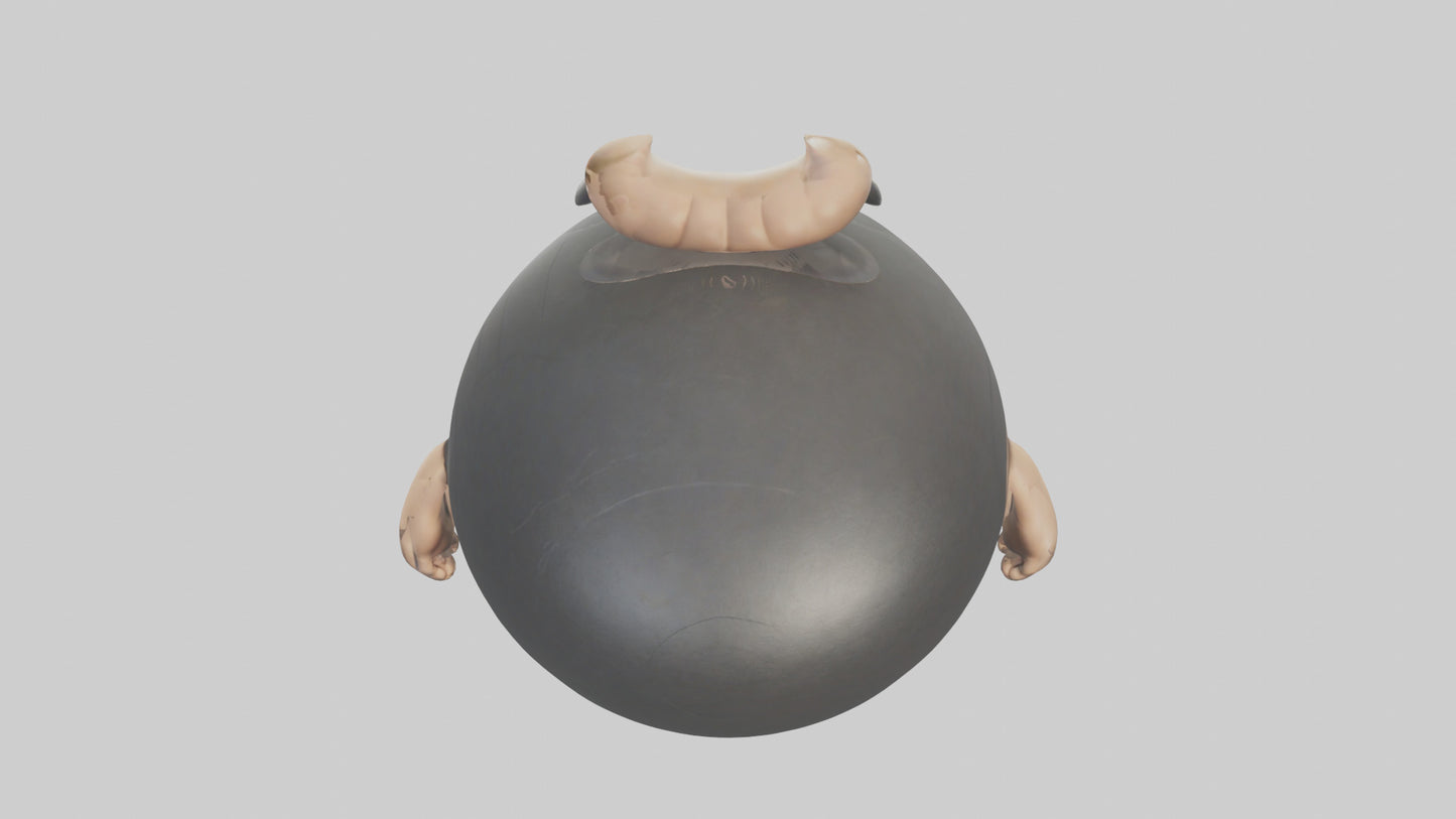 Cartoon Shot Put model 3D model