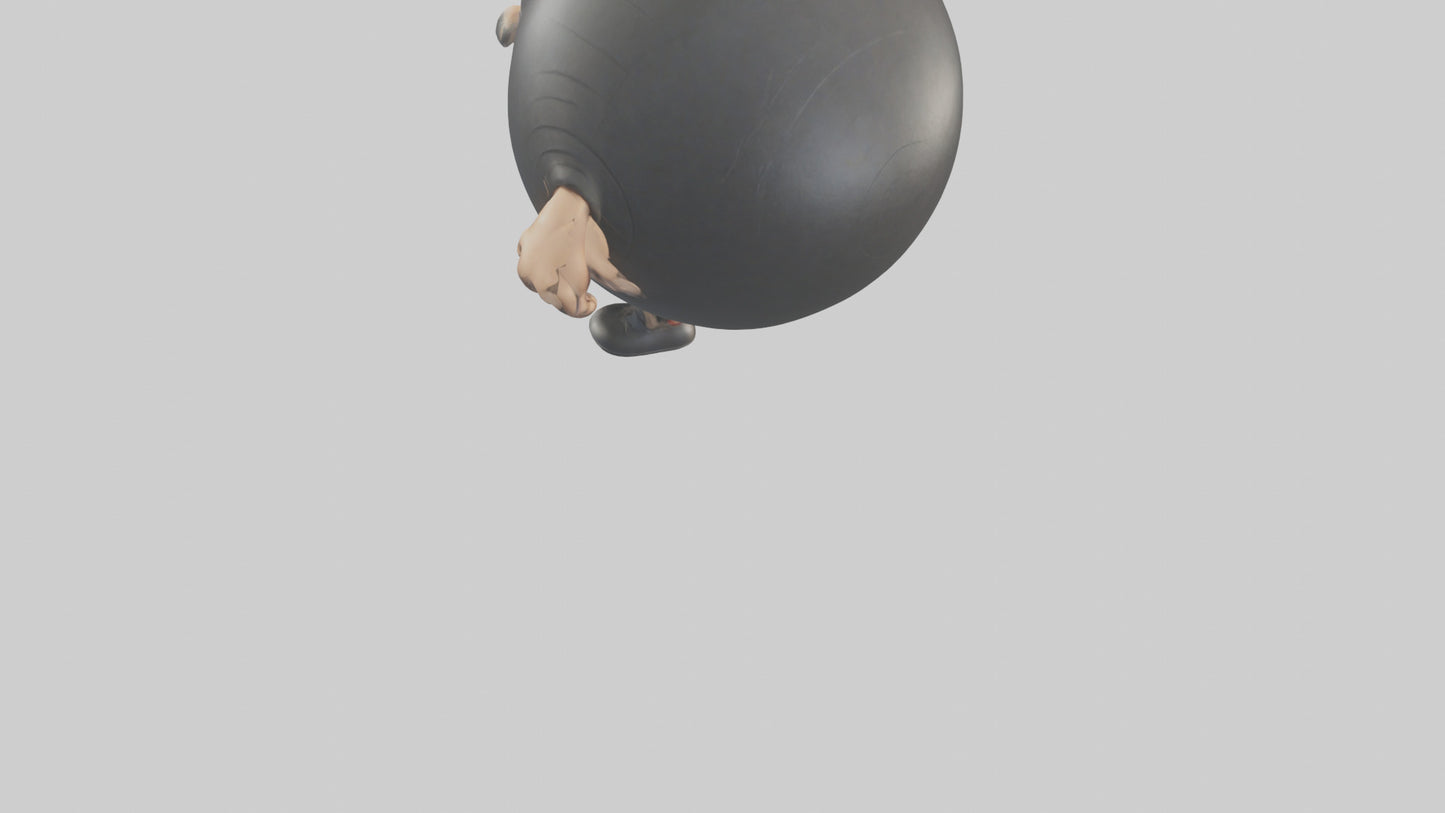 Cartoon Shot Put model 3D model