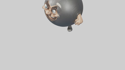 Cartoon Shot Put model 3D model