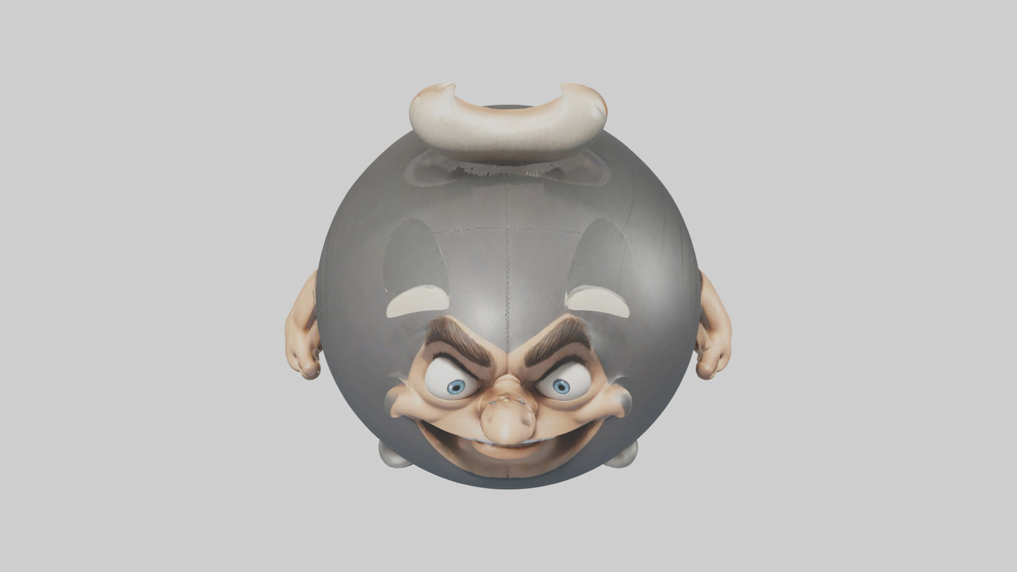 Cartoon Shot Put model 3D model