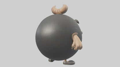 Cartoon Shot Put model 3D model