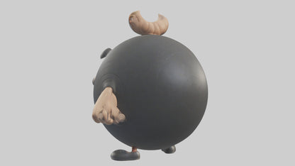 Cartoon Shot Put model 3D model