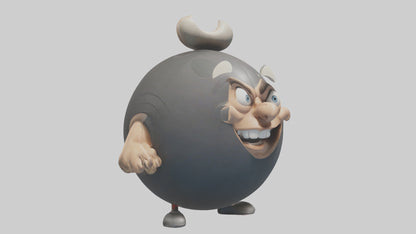 Cartoon Shot Put model 3D model