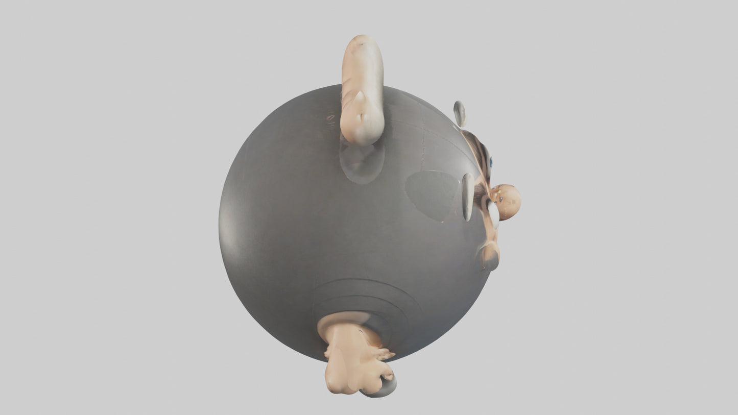 Cartoon Shot Put model 3D model