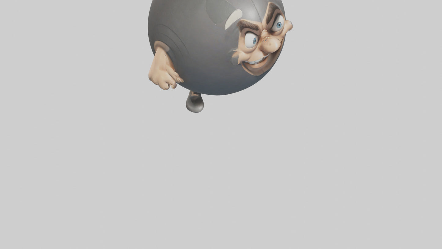 Cartoon Shot Put model 3D model