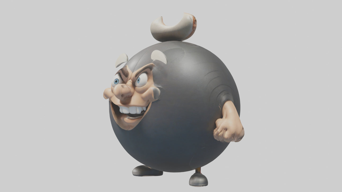 Cartoon Shot Put model 3D model