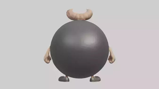 Cartoon Shot Put model 3D model