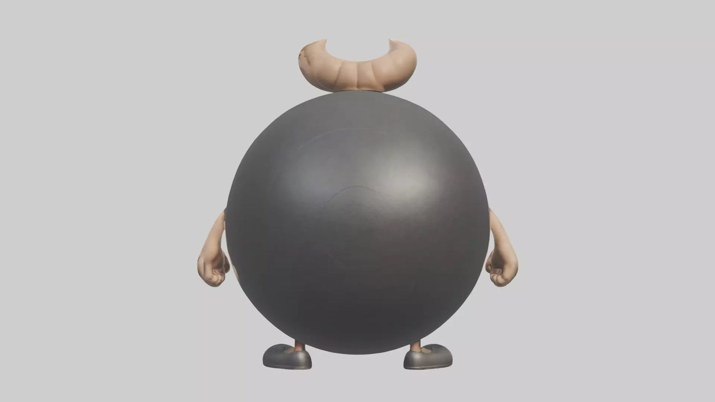 Cartoon Shot Put model 3D model