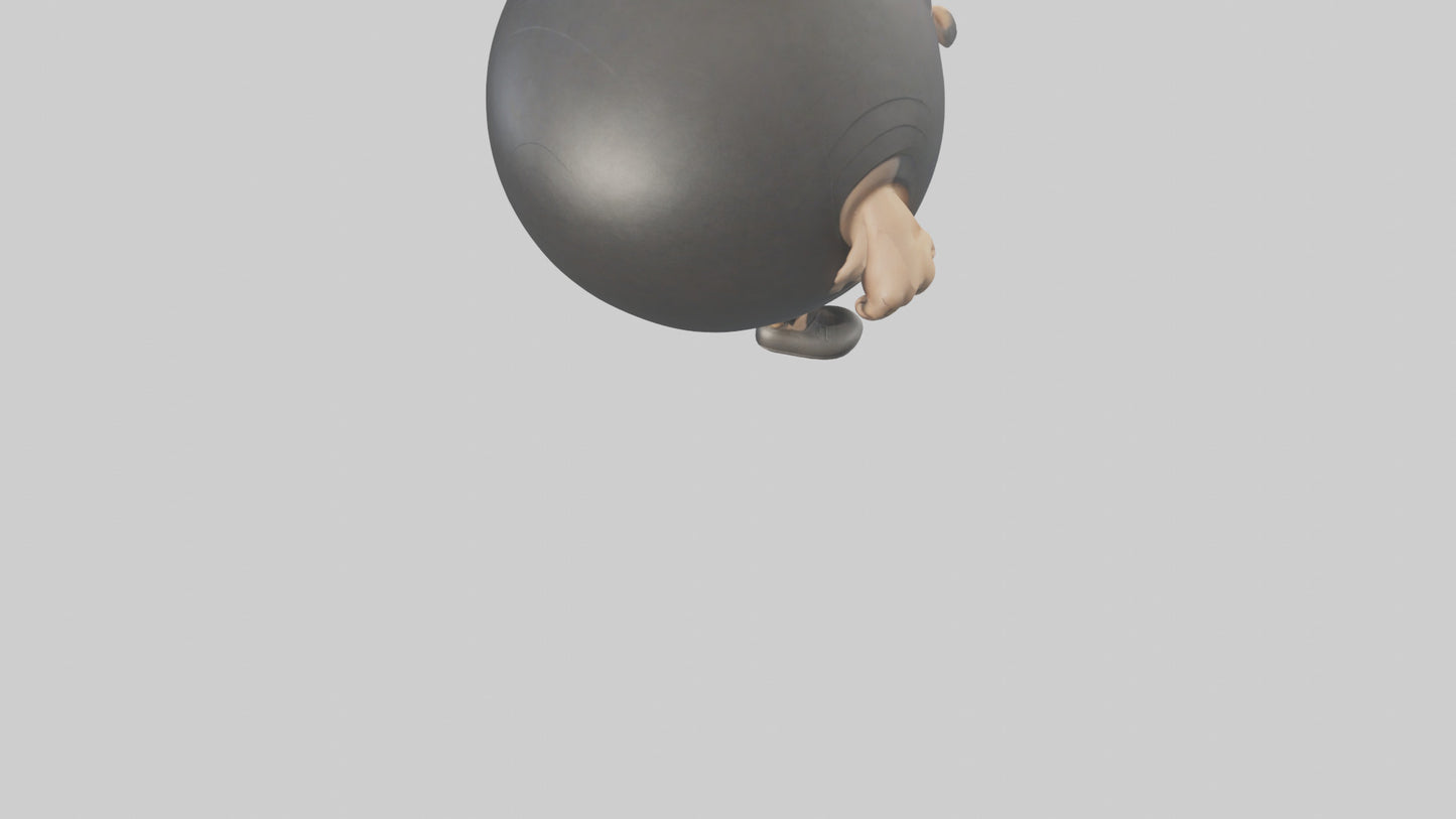 Cartoon Shot Put model 3D model