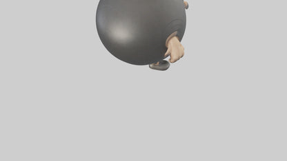 Cartoon Shot Put model 3D model