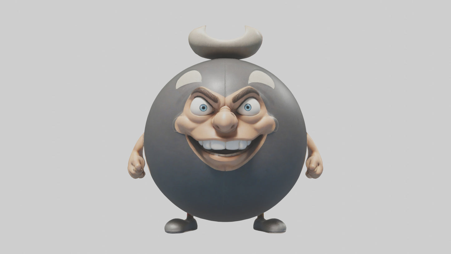 Cartoon Shot Put model 3D model