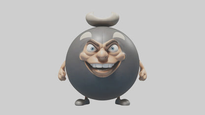 Cartoon Shot Put model 3D model