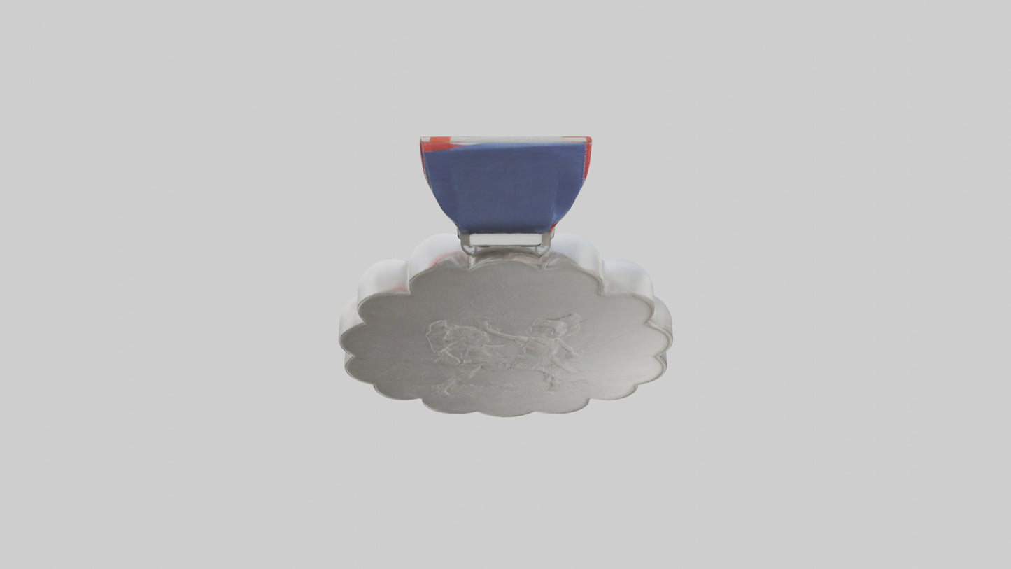 Cartoon Silver Medal model 3D model