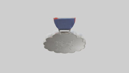 Cartoon Silver Medal model 3D model