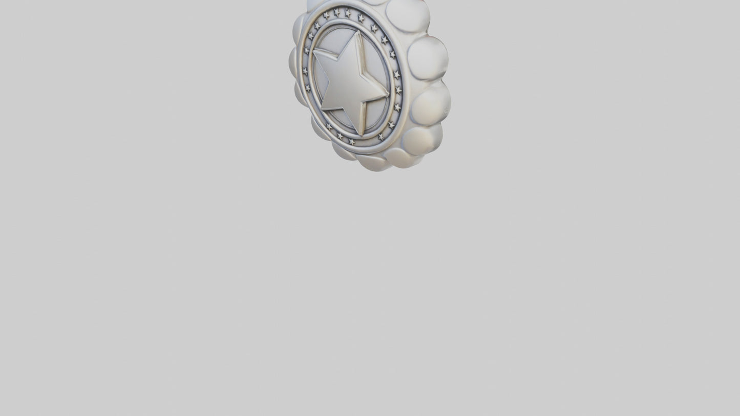 Cartoon Silver Medal model 3D model