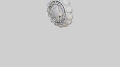 Cartoon Silver Medal model 3D model