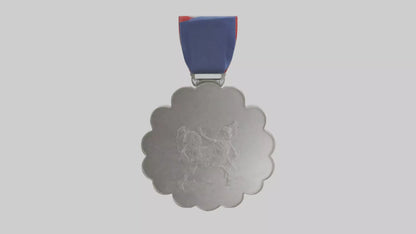 Cartoon Silver Medal model 3D model