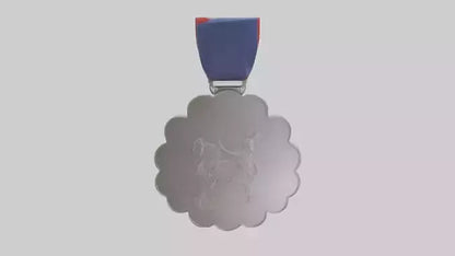 Cartoon Silver Medal model 3D model