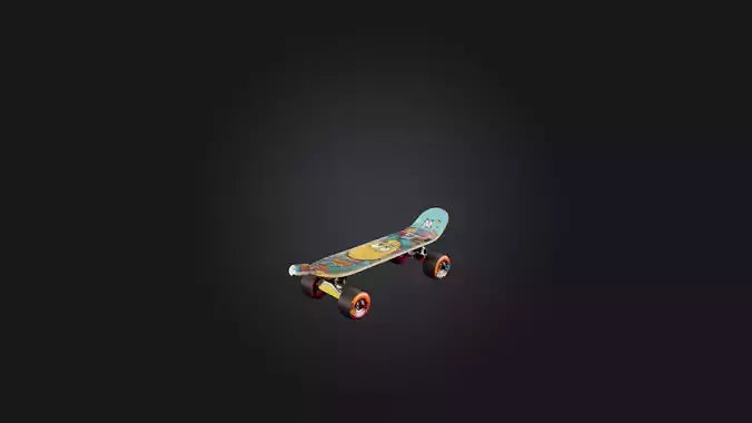 Cartoon Skateboard 3D model