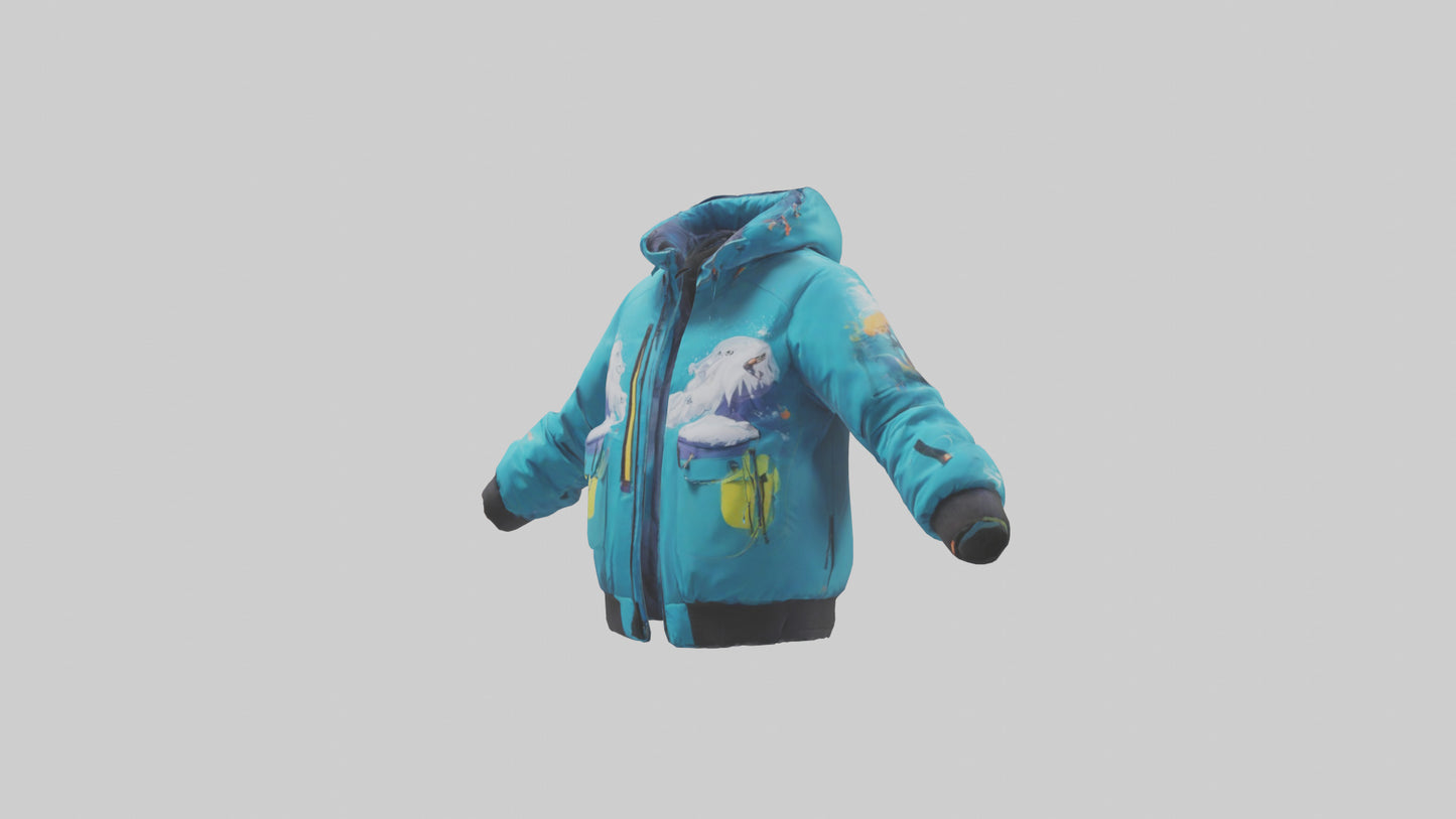 Cartoon Ski Jacket model 3D model