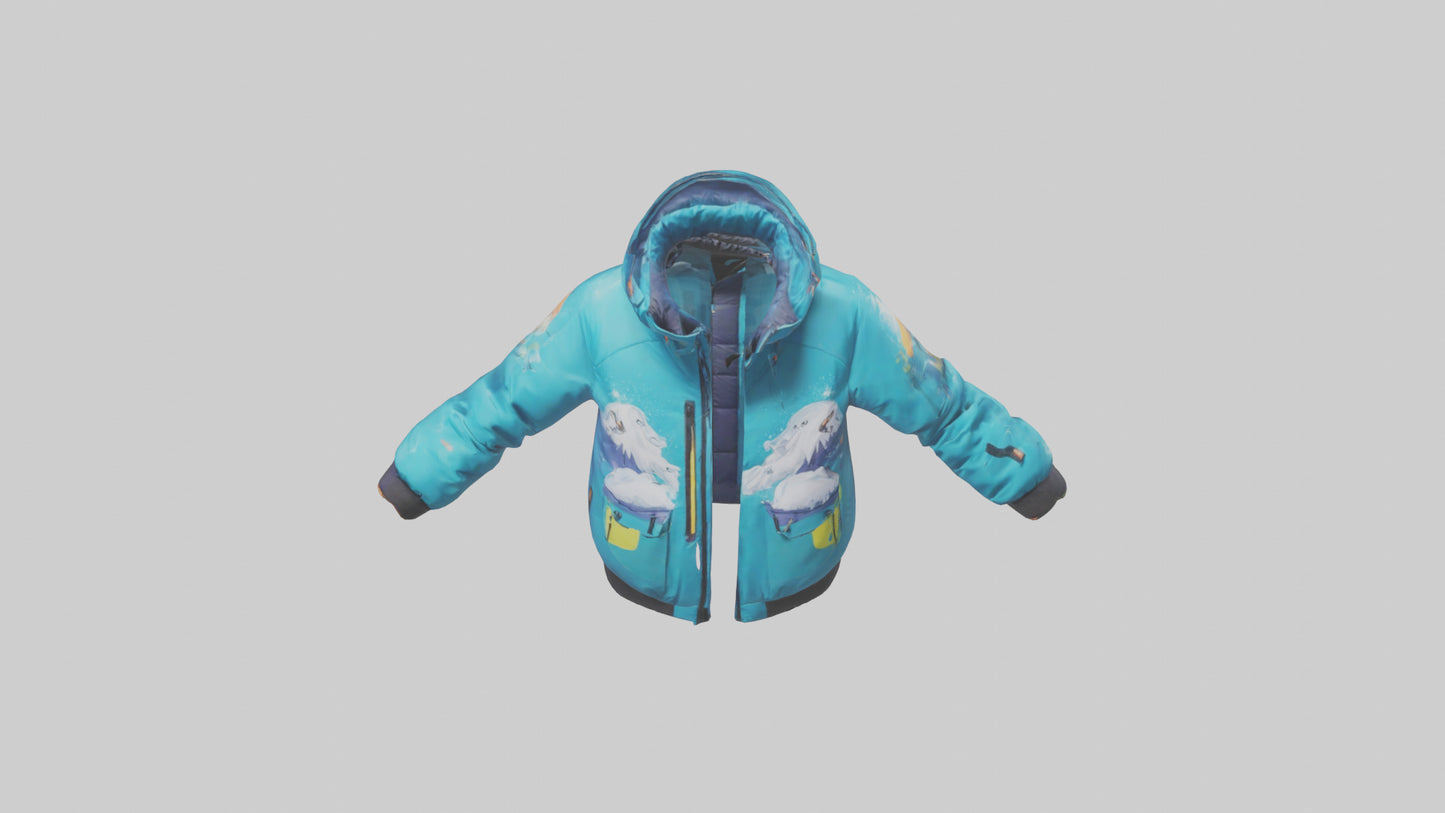 Cartoon Ski Jacket model 3D model