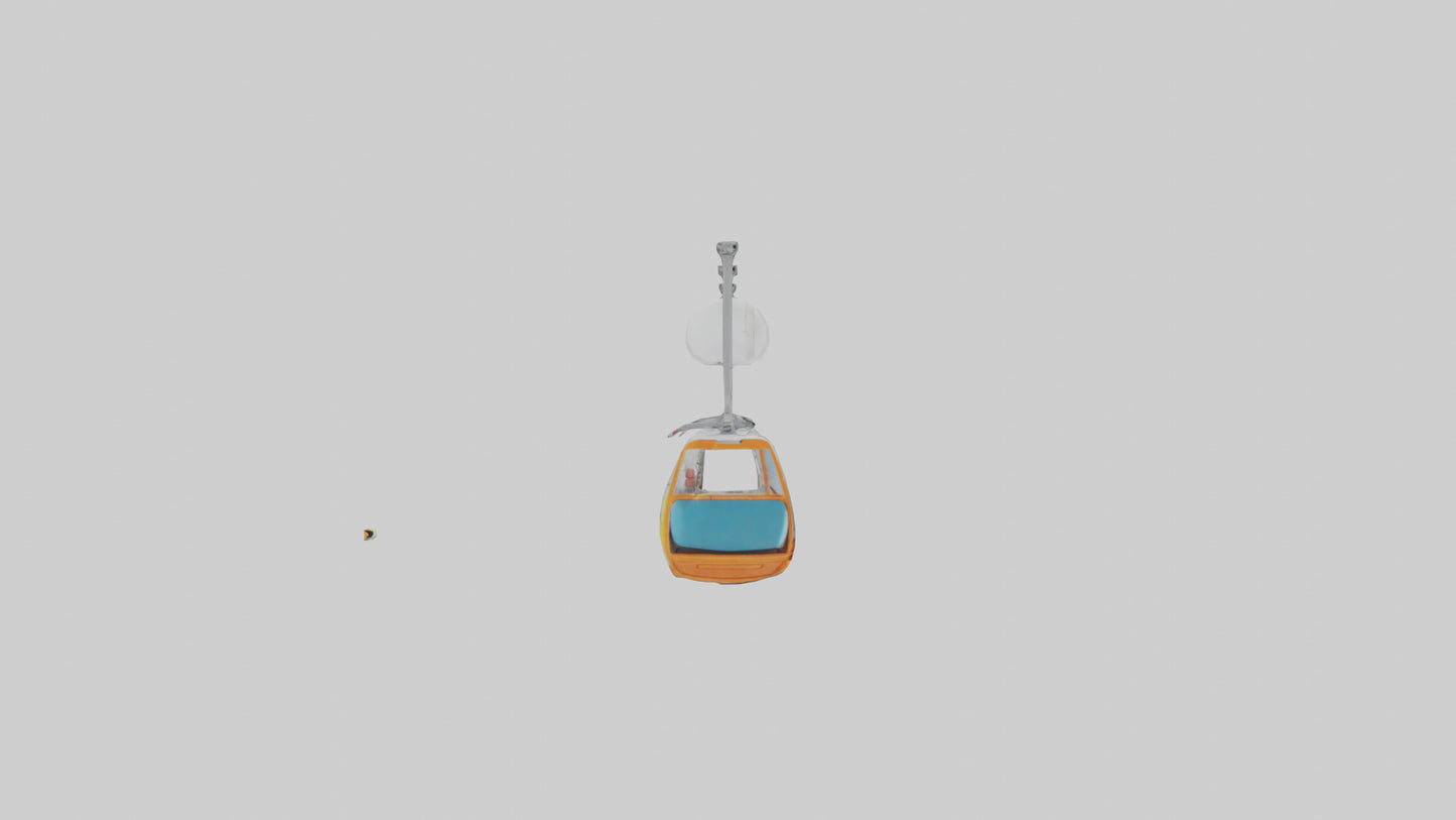 Cartoon Ski Lift model 3D model