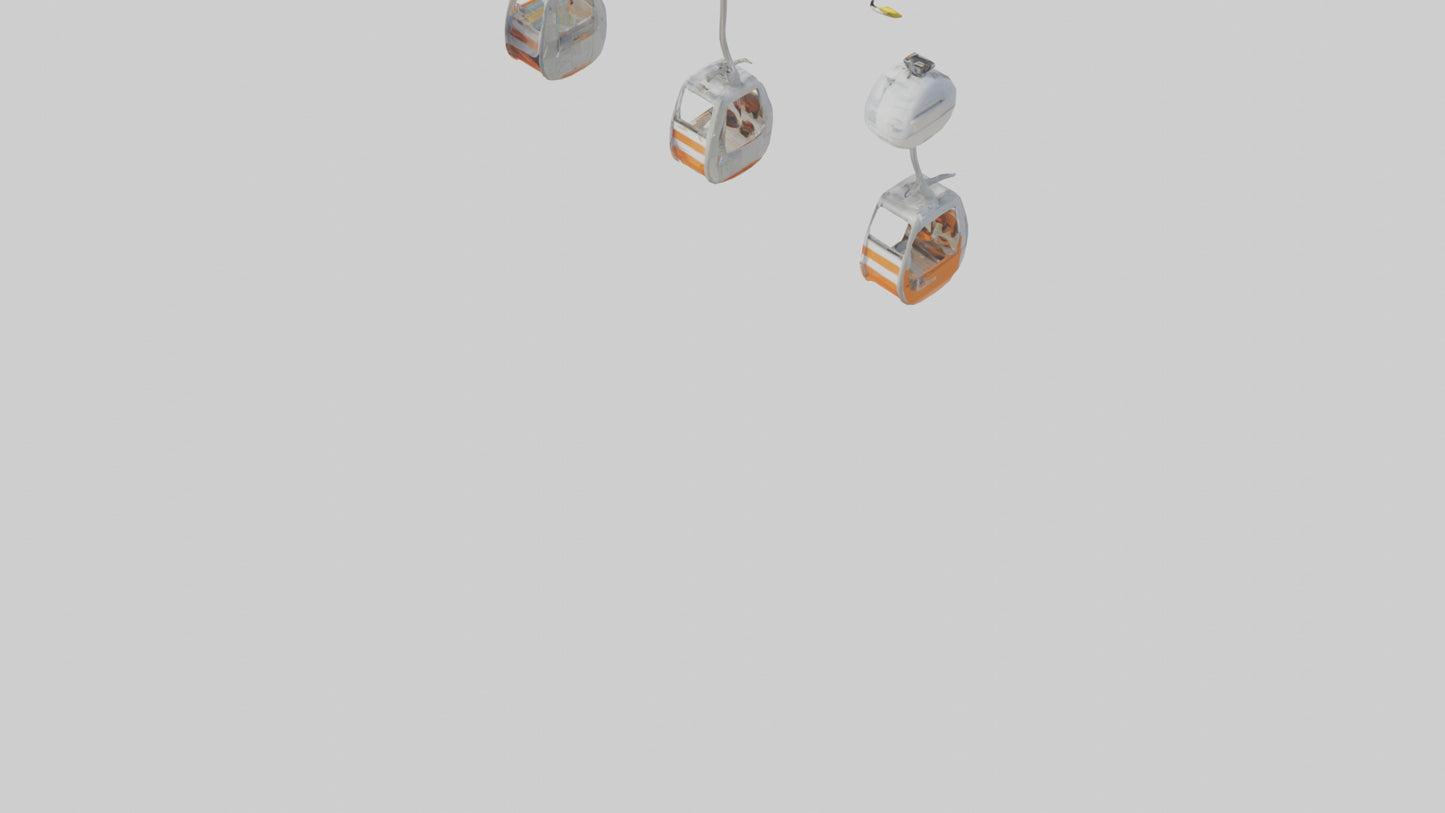 Cartoon Ski Lift model 3D model