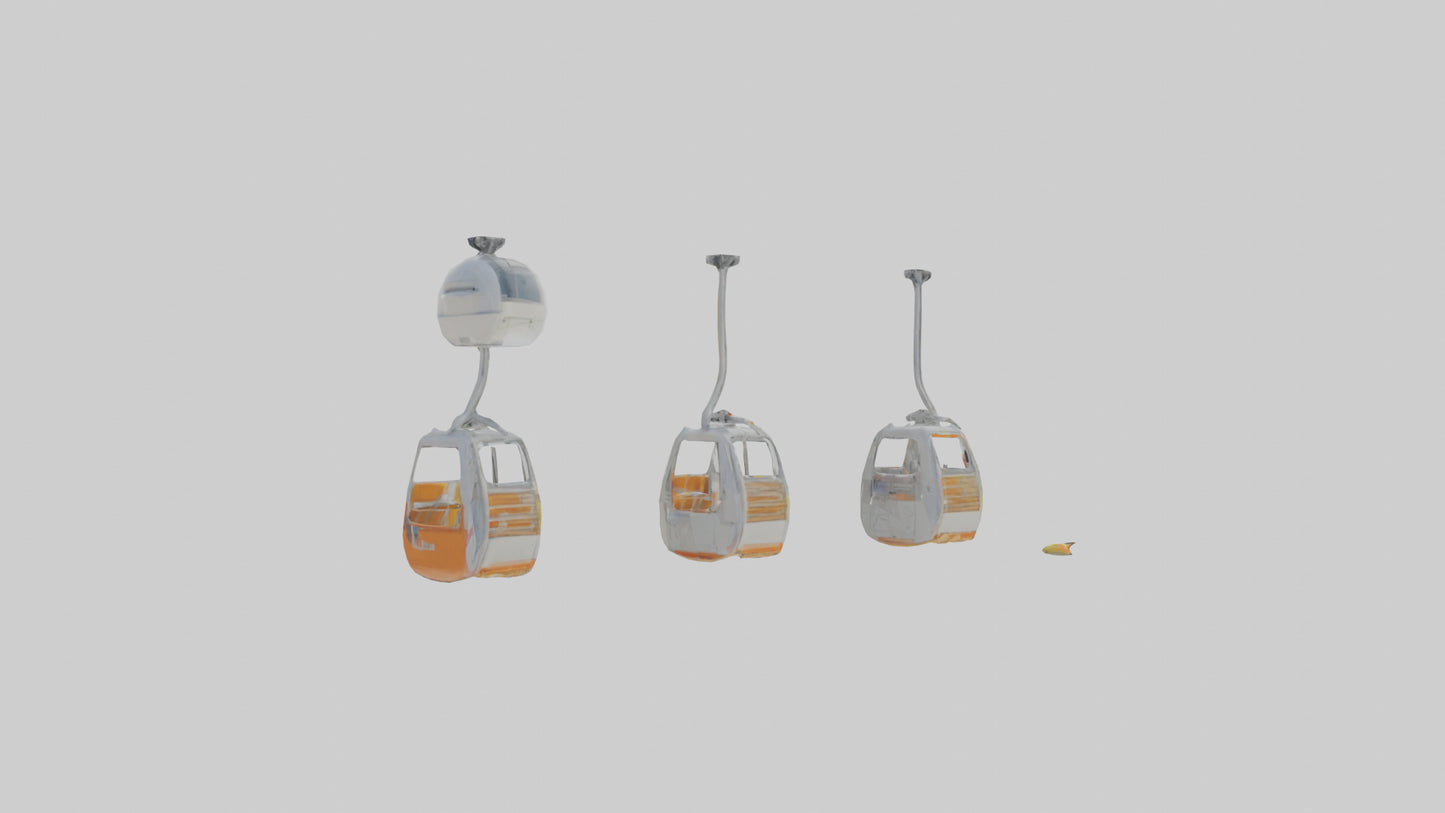 Cartoon Ski Lift model 3D model