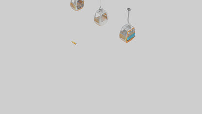 Cartoon Ski Lift model 3D model