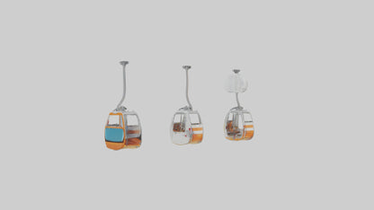 Cartoon Ski Lift model 3D model