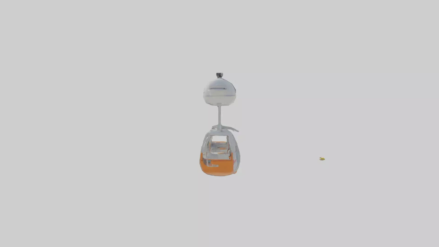 Cartoon Ski Lift model 3D model