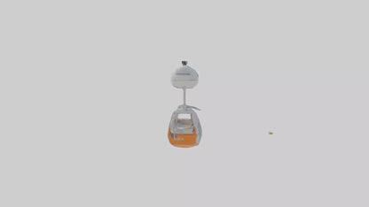 Cartoon Ski Lift model 3D model