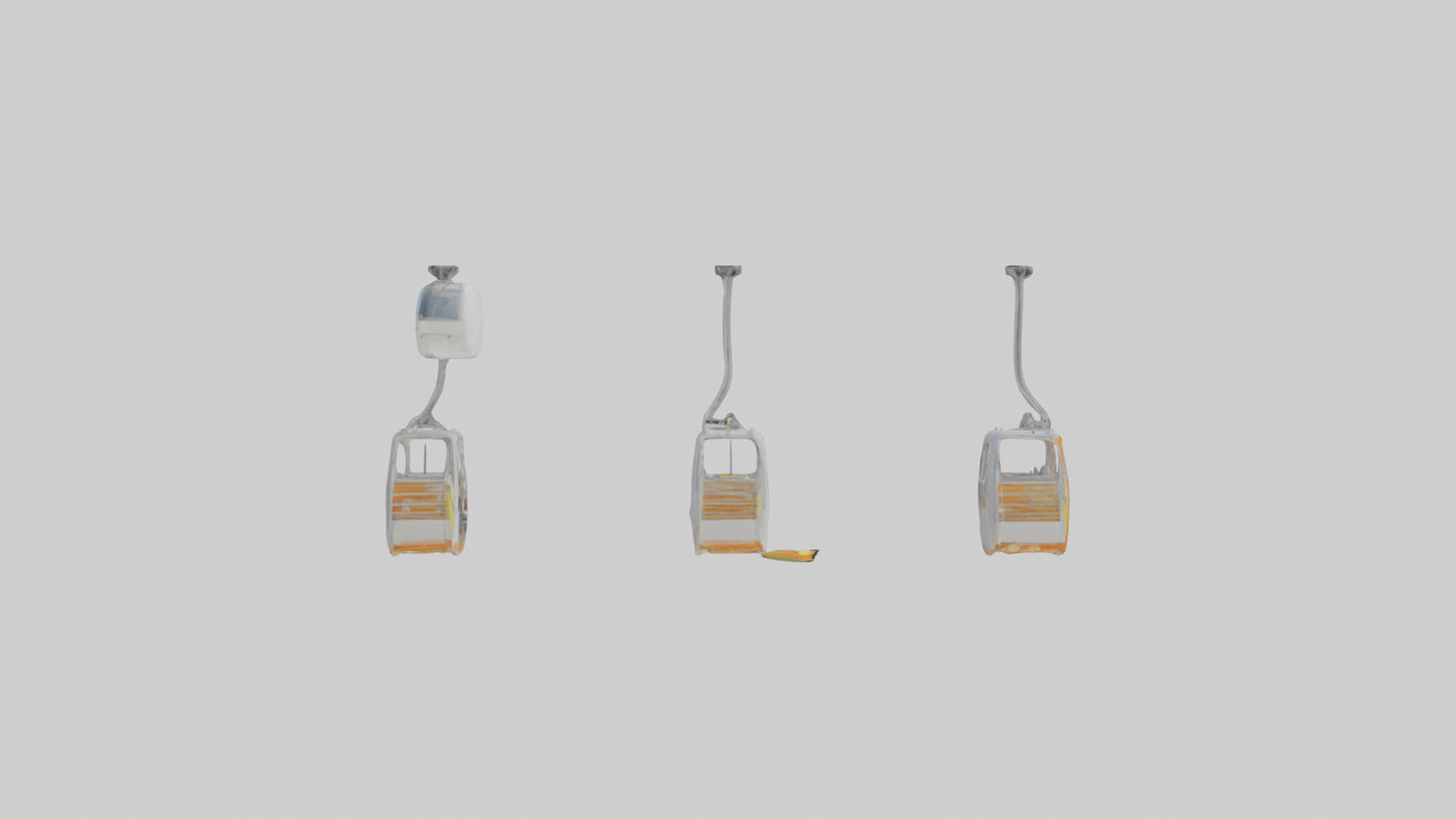 Cartoon Ski Lift model 3D model