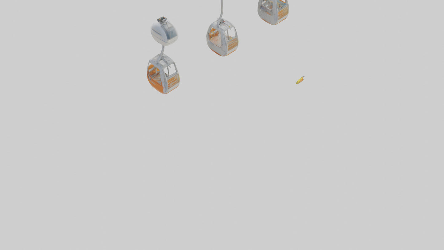 Cartoon Ski Lift model 3D model