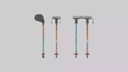 Cartoon Ski Poles model 3D model