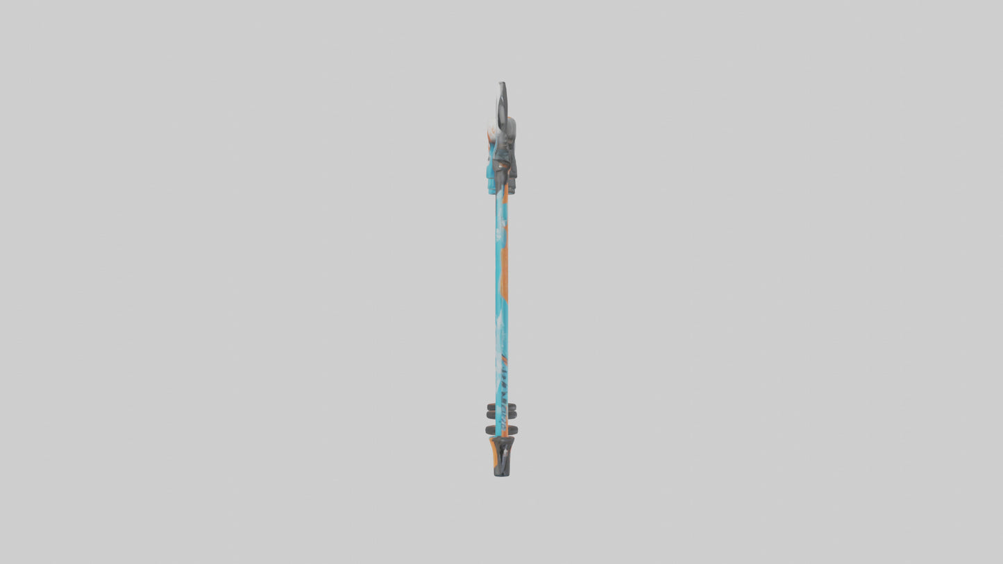 Cartoon Ski Poles model 3D model