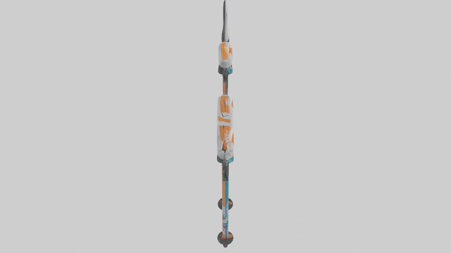 Cartoon Ski Poles model 3D model