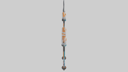Cartoon Ski Poles model 3D model