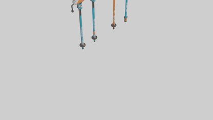 Cartoon Ski Poles model 3D model