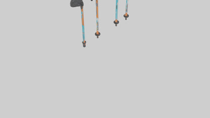 Cartoon Ski Poles model 3D model