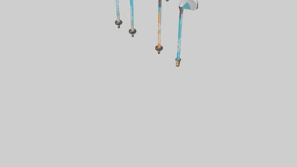 Cartoon Ski Poles model 3D model